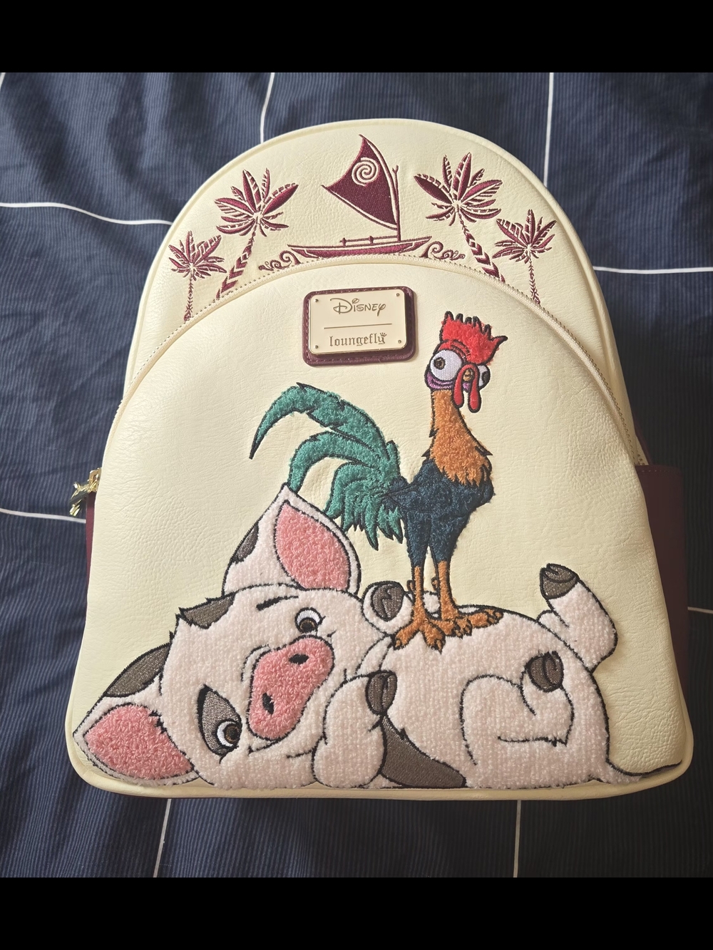 Loungefly Disney Moana Pua & Hei Hei Cream Mini Backpack